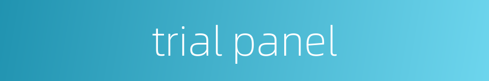 trial panel的同义词