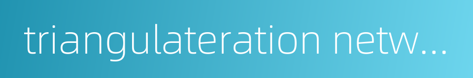 triangulateration network的同义词