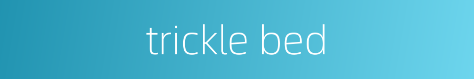 trickle bed的同义词