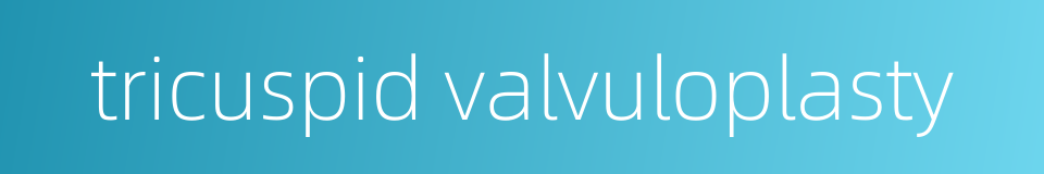 tricuspid valvuloplasty的同义词