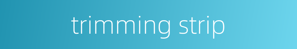 trimming strip的同义词