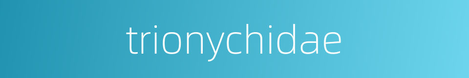 trionychidae的同义词