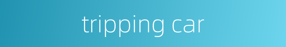 tripping car的同义词