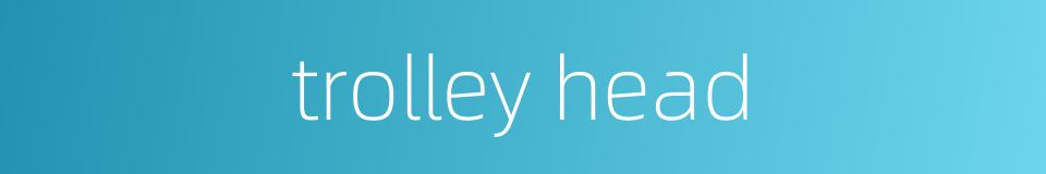trolley head的同义词