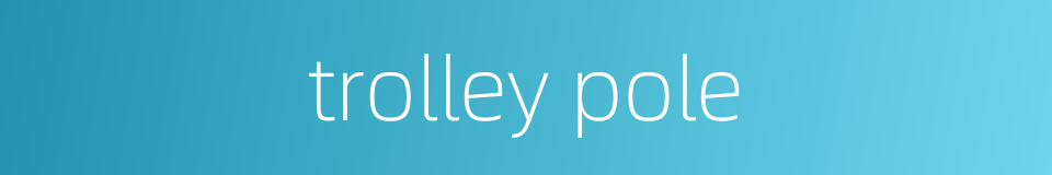 trolley pole的同义词