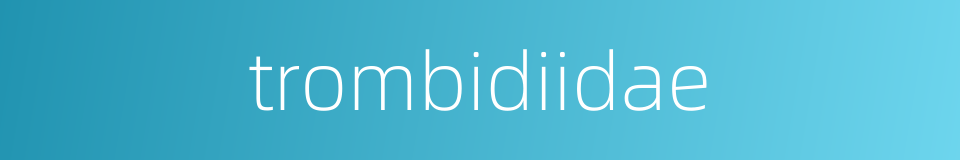 trombidiidae的同义词