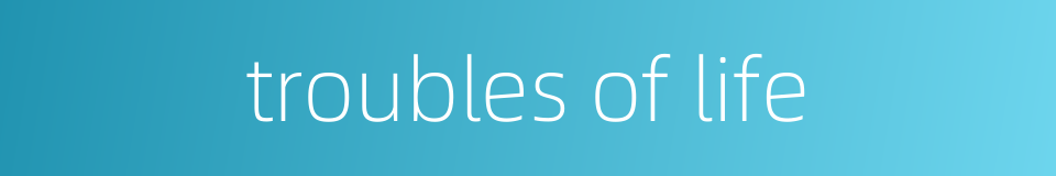 troubles of life的同义词