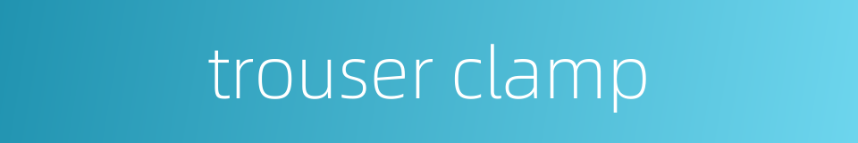 trouser clamp的同义词