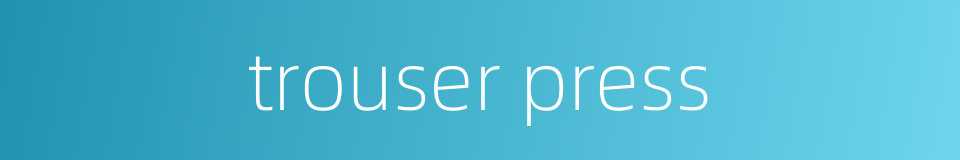 trouser press的同义词