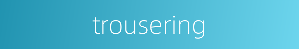 trousering的同义词