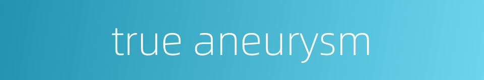 true aneurysm的同义词