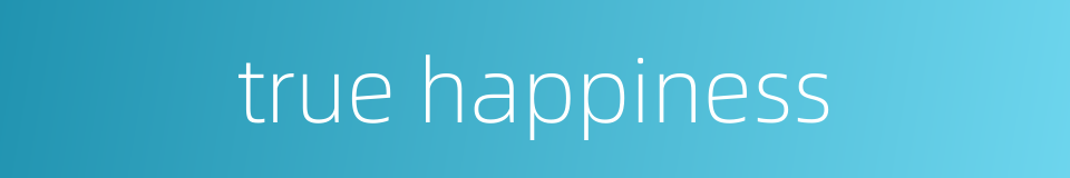 true happiness的同义词