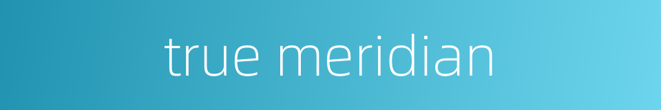 true meridian的同义词