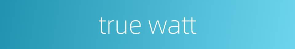 true watt的同义词