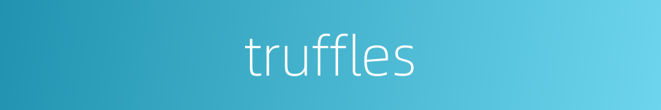 truffles的同义词