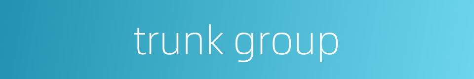 trunk group的同义词