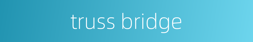 truss bridge的同义词