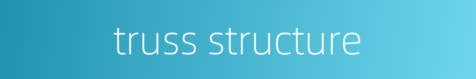 truss structure的同义词