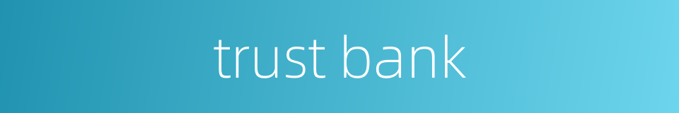 trust bank的同义词