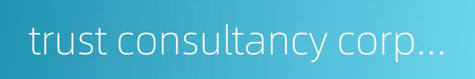 trust consultancy corporation的同义词
