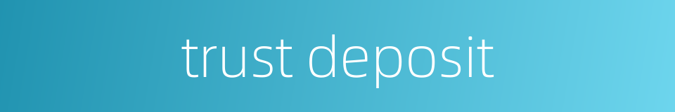 trust deposit的同义词