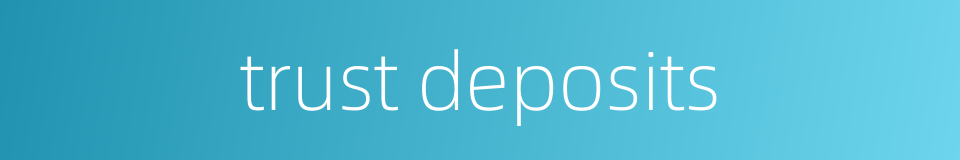 trust deposits的同义词