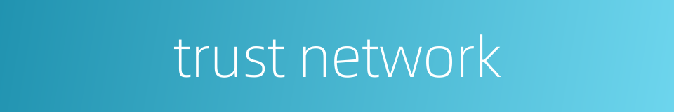 trust network的同义词
