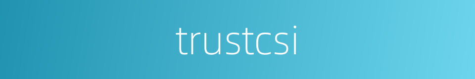 trustcsi的同义词