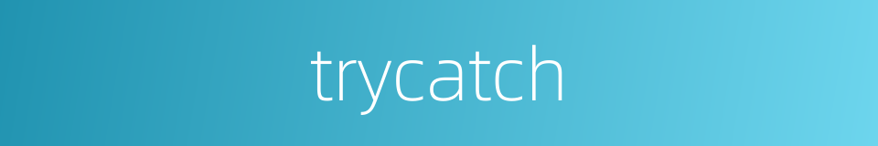 trycatch的同义词