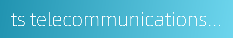 ts telecommunications service的同义词