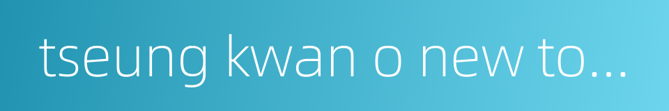tseung kwan o new town的同义词