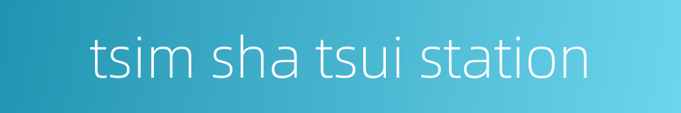 tsim sha tsui station的同义词