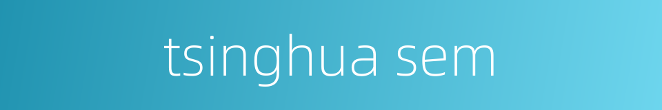 tsinghua sem的同义词