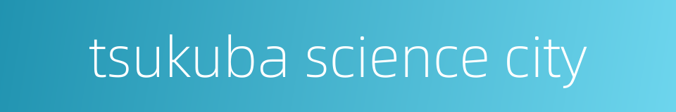 tsukuba science city的同义词