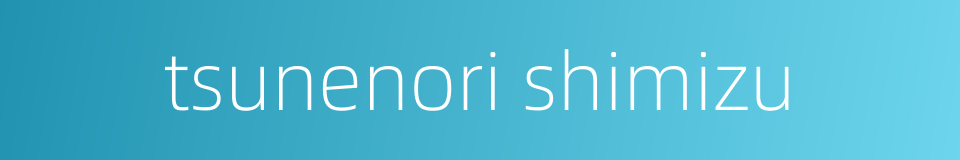 tsunenori shimizu的同义词