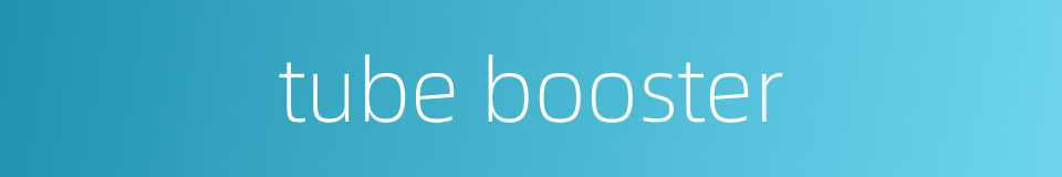 tube booster的同义词