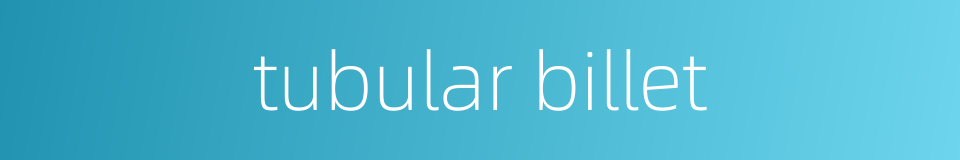 tubular billet的同义词