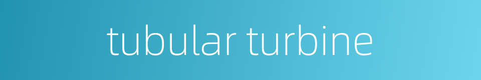 tubular turbine的同义词