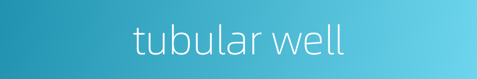 tubular well的同义词