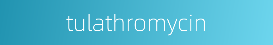tulathromycin的同义词
