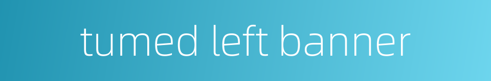 tumed left banner的同义词
