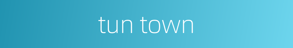tun town的同义词