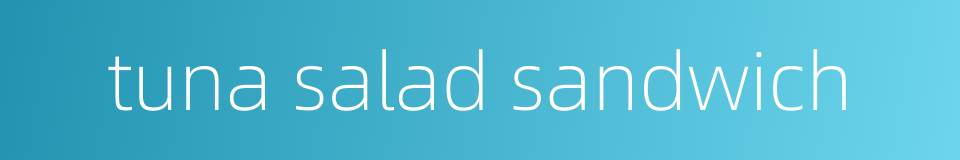 tuna salad sandwich的同义词