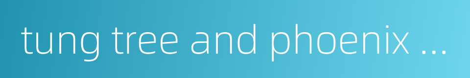 tung tree and phoenix tree的同义词