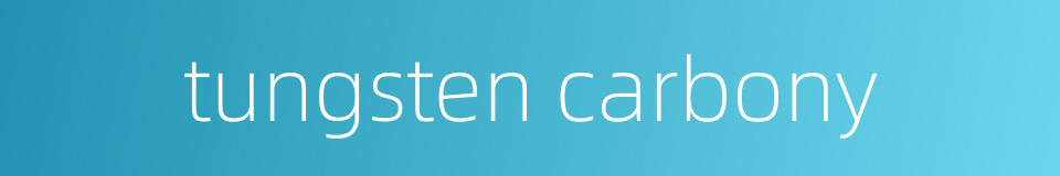 tungsten carbony的同义词