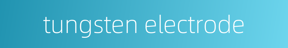 tungsten electrode的同义词
