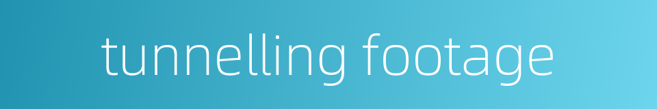 tunnelling footage的同义词