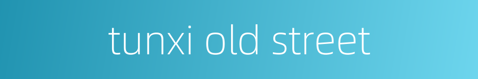 tunxi old street的同义词