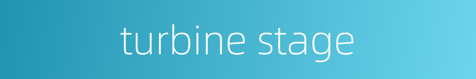 turbine stage的同义词