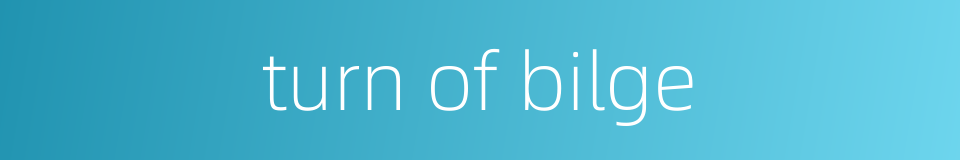 turn of bilge的同义词